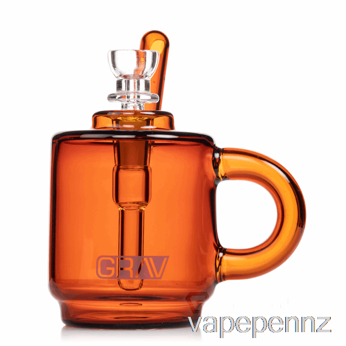 GRAV Coffee Mug Pocket Bubbler Amber VAPE NZ